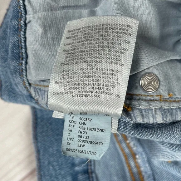 Jessica Simpson Charmed Flare Jeans Womens Plus Size 22W Blue Light Wash Stretch - Picture 14 of 14